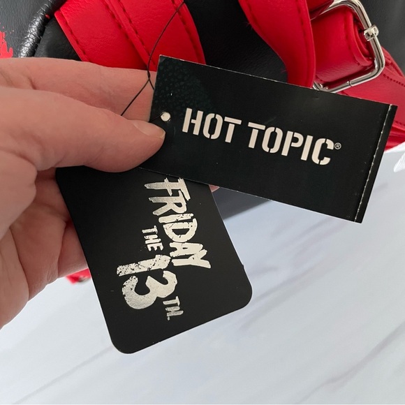 Bioworld x Hot Topic Friday the 13th/ Jason Mini Backpack- Black and Red- NWT - Picture 5 of 6